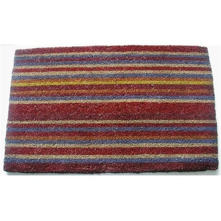 GEO CRAFTS Geo Crafts G280-48R PVC 30 x 48 in. PVC VCS Stripe Doormat - Red G280-48R PVC